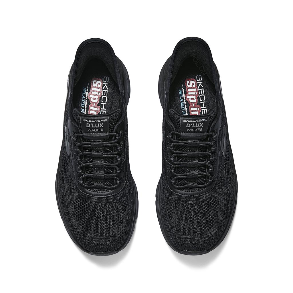 Skechers Comfortable Durable Breathable Sweat-Absorbing Low-Top Running Shoes Men sneakers Black 232446-BBK