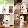Cute West Highland White Terrier Plush Dog Doll Soft Stuffed Toy For Pets In White And Brown Colors