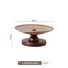 Ceramic Tray Double-layer Dessert Plate Afternoon Tea Dessert Plate Desktop Storage Container Ceramic Plate  Wood Tray