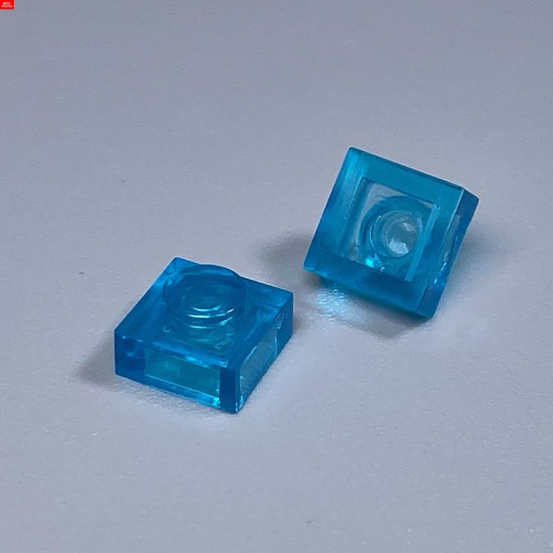 Non-Toxic 50Pcs Moc Bricks 3024 Trans White Blue Plate 1X1 Diy Accessories Educational Building Blocks Action Figure Kids Gift