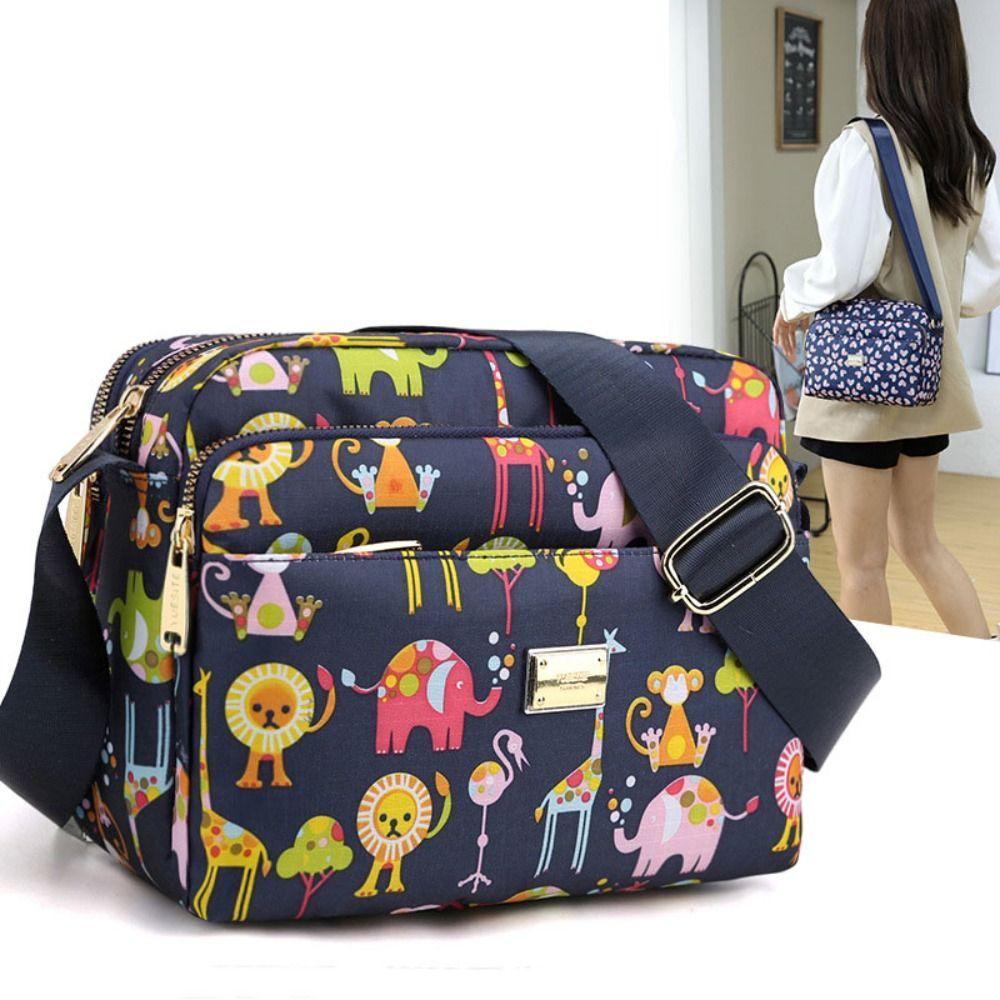 Niche Design Zipper Crossbody Bag Three-layer Small Phone Bag Simple Shoulder Bag  Girls