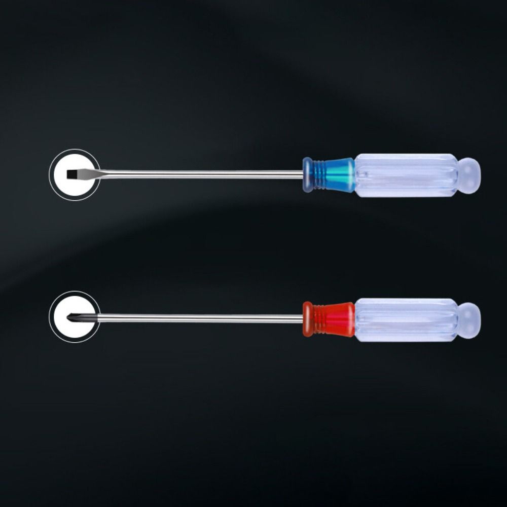 Crystal Clear Handle Magnetic Screwdriver 130mm 3mm Phillips Screwdriver Small Screwdriver