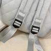 Lightweight Quilted Backpack Casual Fashion Daily Bag Large Capacity School Bag for Students Minimalist Design Commute Travel with Functional Pockets