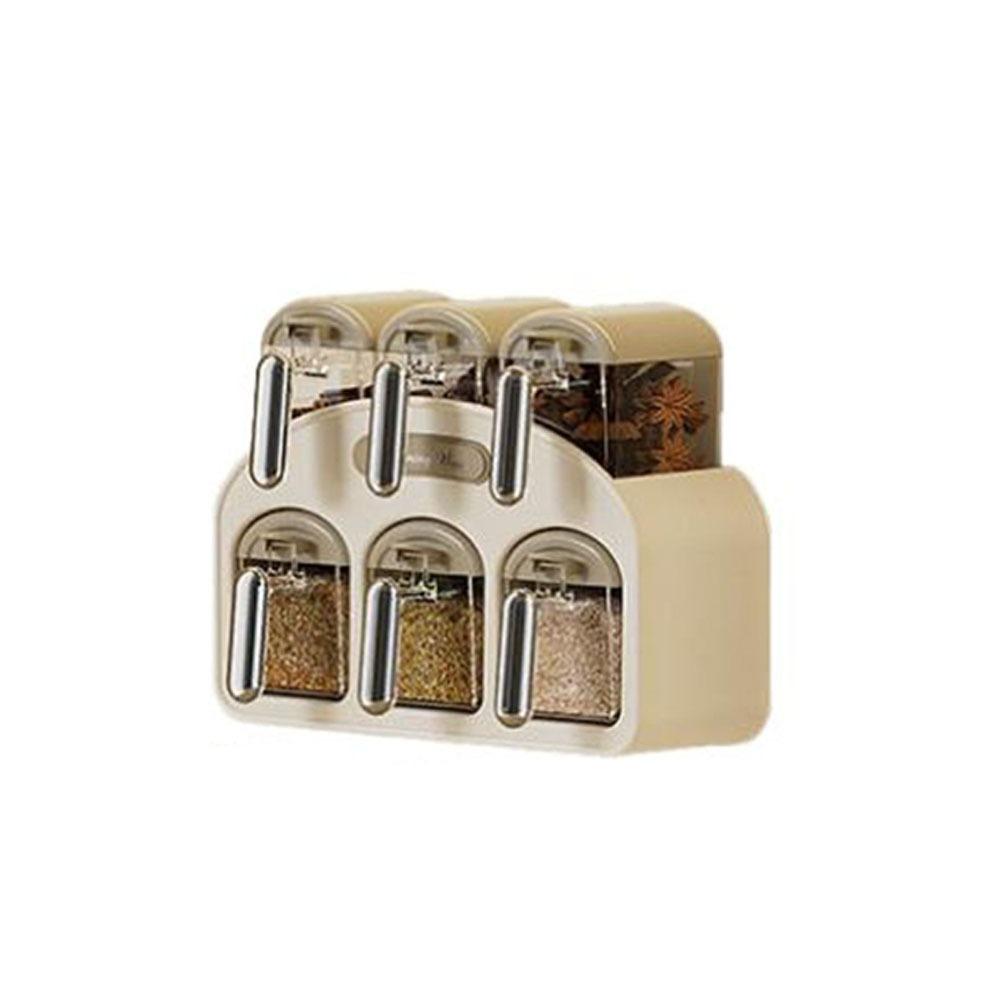 Plastic Wall Mounted Seasoning Box Moisture-proof Spice Storage Rack Spice Container  for Home