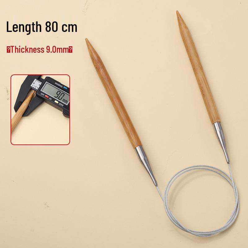 Bamboo & Stainless Steel Circular Knitting Needles - Handmade Tools for Sweater, Yarn, Crochet, and Straight Needles.