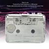 Portable Cassette Retro Tape Stereo Sound FM Radio Cassette Player with Headphone Jack and 2 AA or USB Power Supplies Player, Auto-Reverse Player,