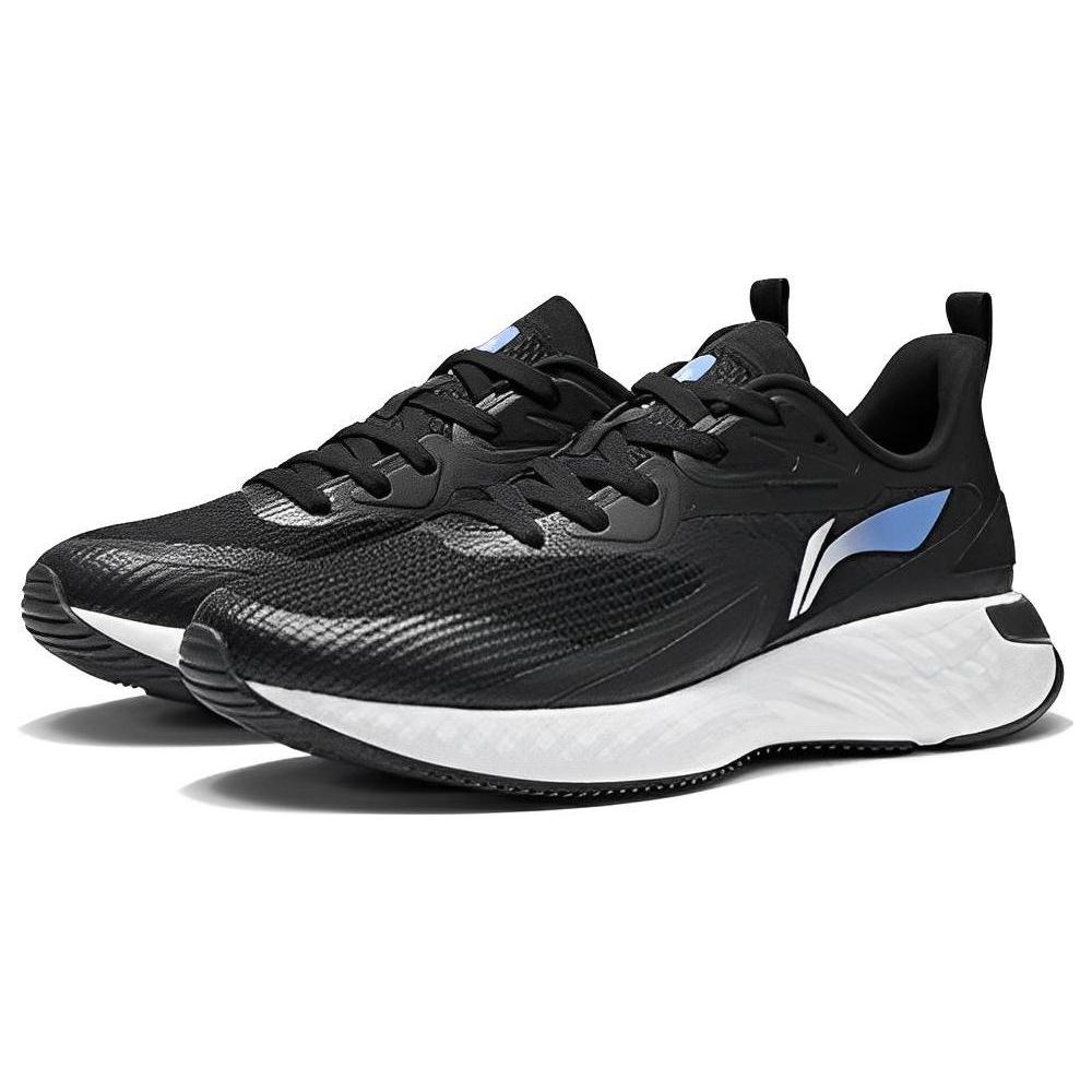 New LiNing Running Collection Cushioning Abrasion Resistant Lightweight Low Top Running Shoes Men's Black ARSS017-1