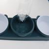 Double Bowl Pet Food Water Dish Feeder For Dog Cats Daily Feeding with Automatic Water Dispenser For Pet Dry Wet Food