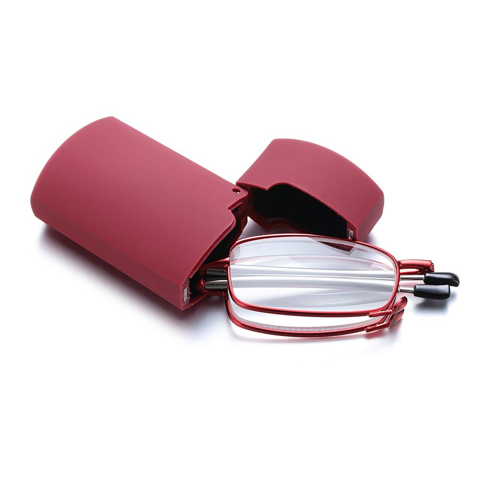 Faltbare Lesebrille mit Etui Damen Herren Leicht Mini Altersweitsichtbrille Tragbar Ultraleicht Klein Weitsicht Brille