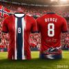Summer Norway Soccer T-shirt Tops Soccer 3D Print Football Jersey Men's Casual Tee Shirt Breathable Men Women Short Sleeves Top