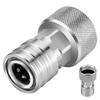 Garden House Adapter For Pressure Washer 3/4" Garden Hose (GHT) To A High-pressure 1/4" Quick Connect Fitting Leak-Proof