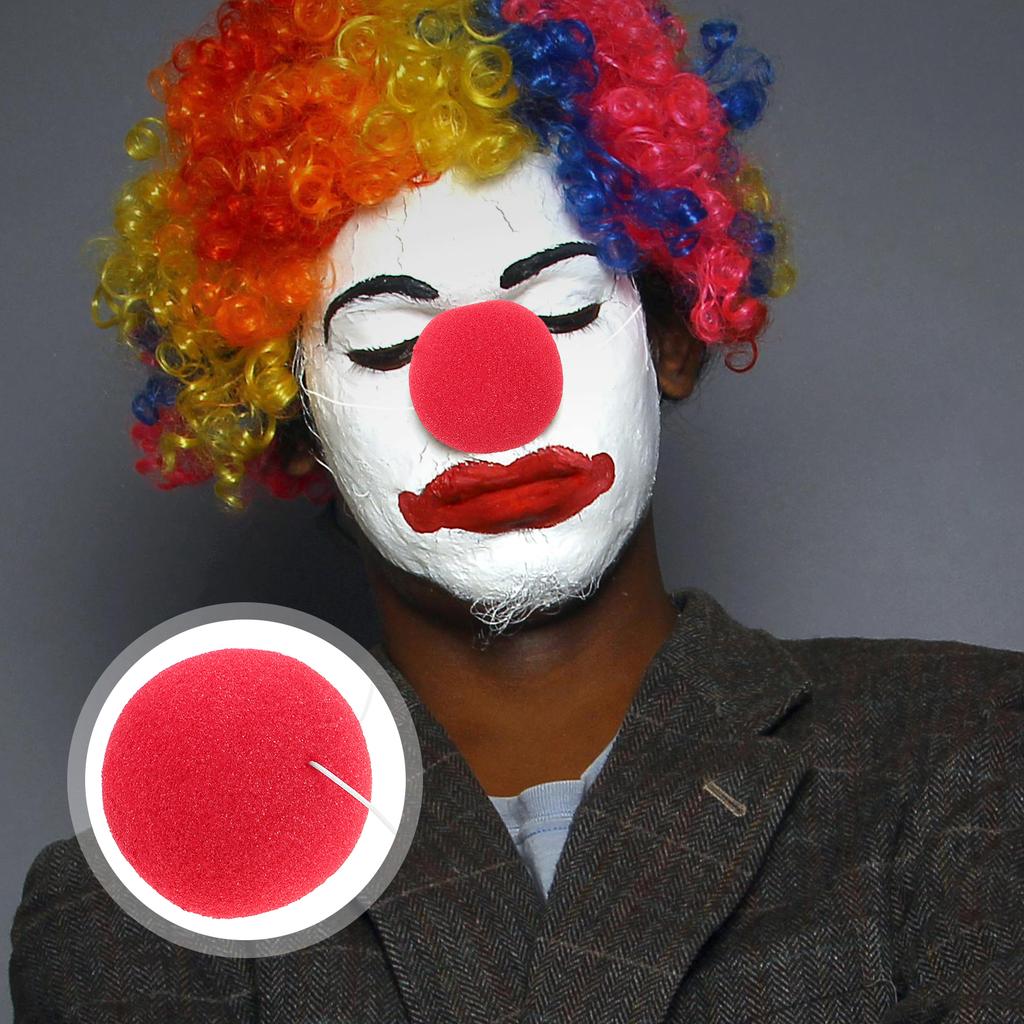 6pcs Clown Noses Bulk Halloween Party Red Sponge Clown Nose Costume Accessories Xmas Funny Role-Playing Props For Cosplay Party
