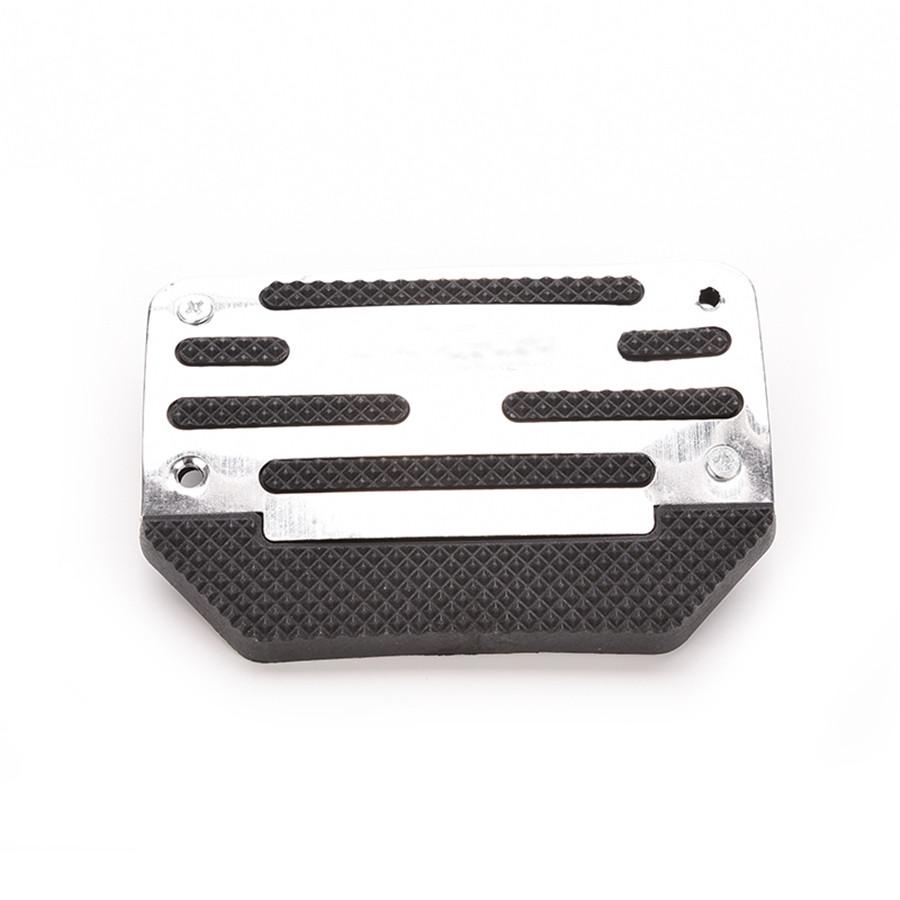 2 Τεμάχια Ασημί Αντιολισθητικό Αυτόματο Πεντάλ Φρένου Επιταχυντήρα Ποδιού για Αυτοκίνητο SUV