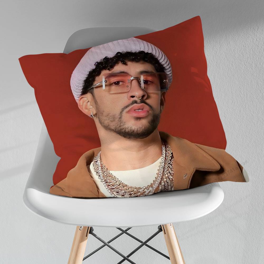 BBad Singer BBunny Throw Pillow Case Living Room Sofa Cushion Cover For Home Bedroom Decoration Protector