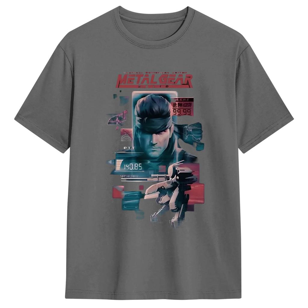 Japanese Metal Gear Solid Mens T Shirts  Novelty Tee Shirt Short Sleeve Crew Neck TShirts 100 Cotton 4XL 5XL 6XL Clothing