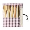 Portable  Cutlery Travel Eco-friendly Fork Spoon Set Include Reusable Bamb