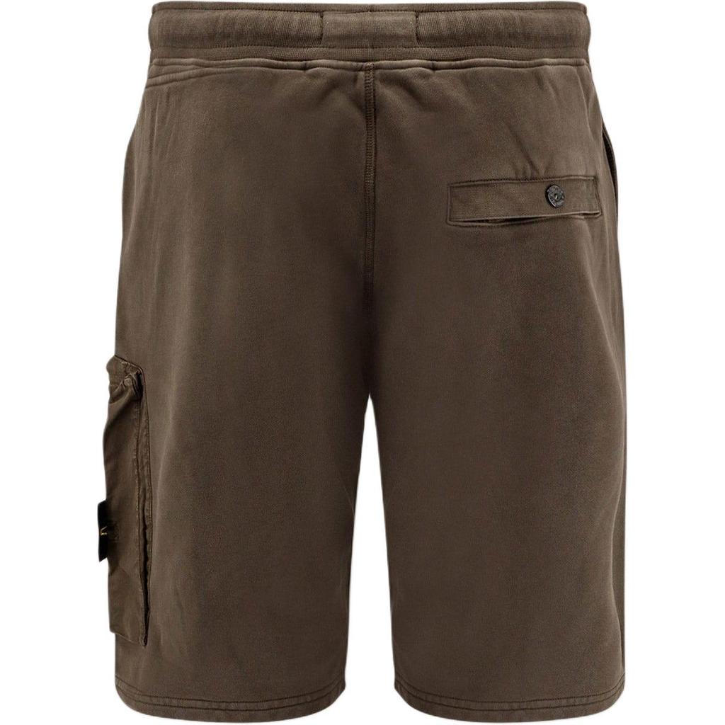 STONE ISLAND Logo Drawstring Casual Shorts Men Shorts Brown K1S156200002S0123-V0054