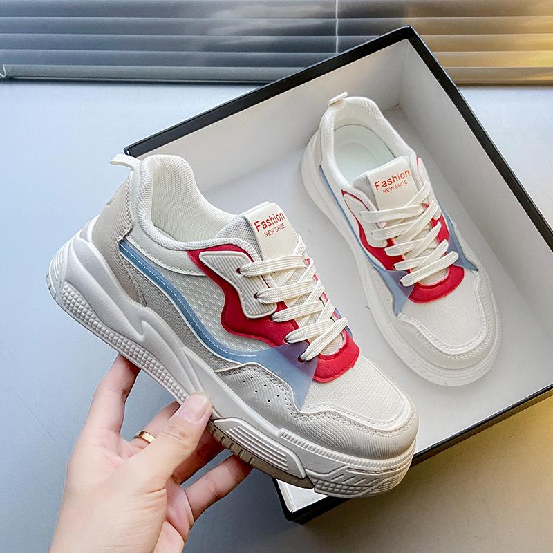 Spring New Korean Version Small White Shoes Female Students Thick Sole Muffin Shoes Casual Board Shoes