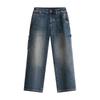 NVG·YOUNG Men's Washed Straight-Leg Workwear Jeans
