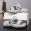 Children'S Sandals Are Universal For Boys And Girls In Summer Casual Non Slip One Word Drag Dual Purpose Outer Wear Thick Soled Solid Color Slippers