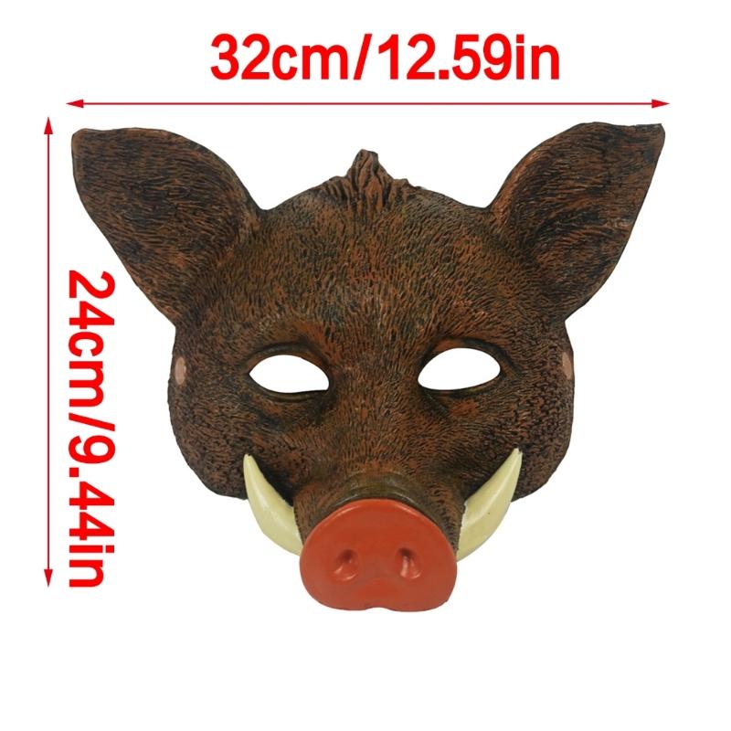 Masque Sanglier Animal Halloween Masque Cosplay Sanglier Sauvage Halloween Masque Intégral pour Halloween Mascarade Carnavals