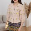 ZANZEA Women Casual Floral Print Summer V-Neck 3/4 Sleeve Blouse