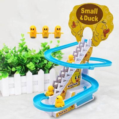 1 set giocattolo elettronico per bambini anatra arrampicata scale pista giocattolo con musica e luce giocattoli educativi per bambini per i più piccoli