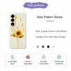 For Samsung Galaxy A56 5G Case Golden Butterfly Sunflower Pattern Printing Straight Edge TPU Phone Back Cover