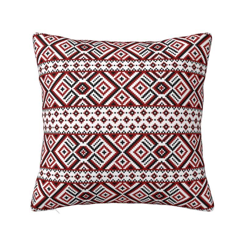 Custom Modern Ukraine Vyshyvanka Embroidery Cushion Cover Soft Bohemian Geometric Pillow Case Living Room Decoration