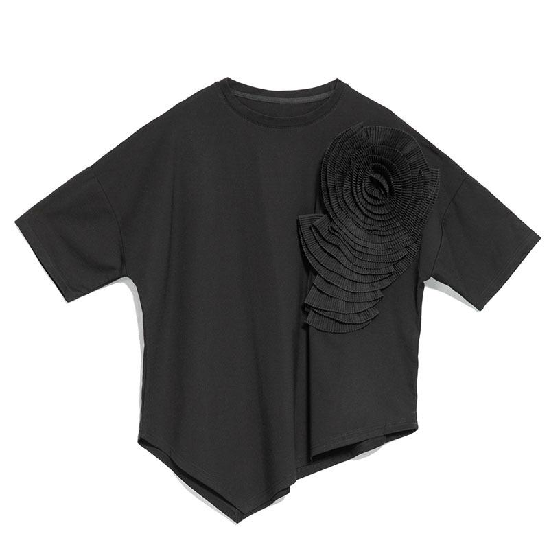 T-shirt à manches courtes pour femmes, en coton, vintage, floral, décontracté, ample, grande taille, été