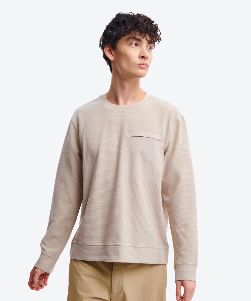 Aigle Men'S Crew Neck Pullover Fleece Aaw25Mfle002Cas