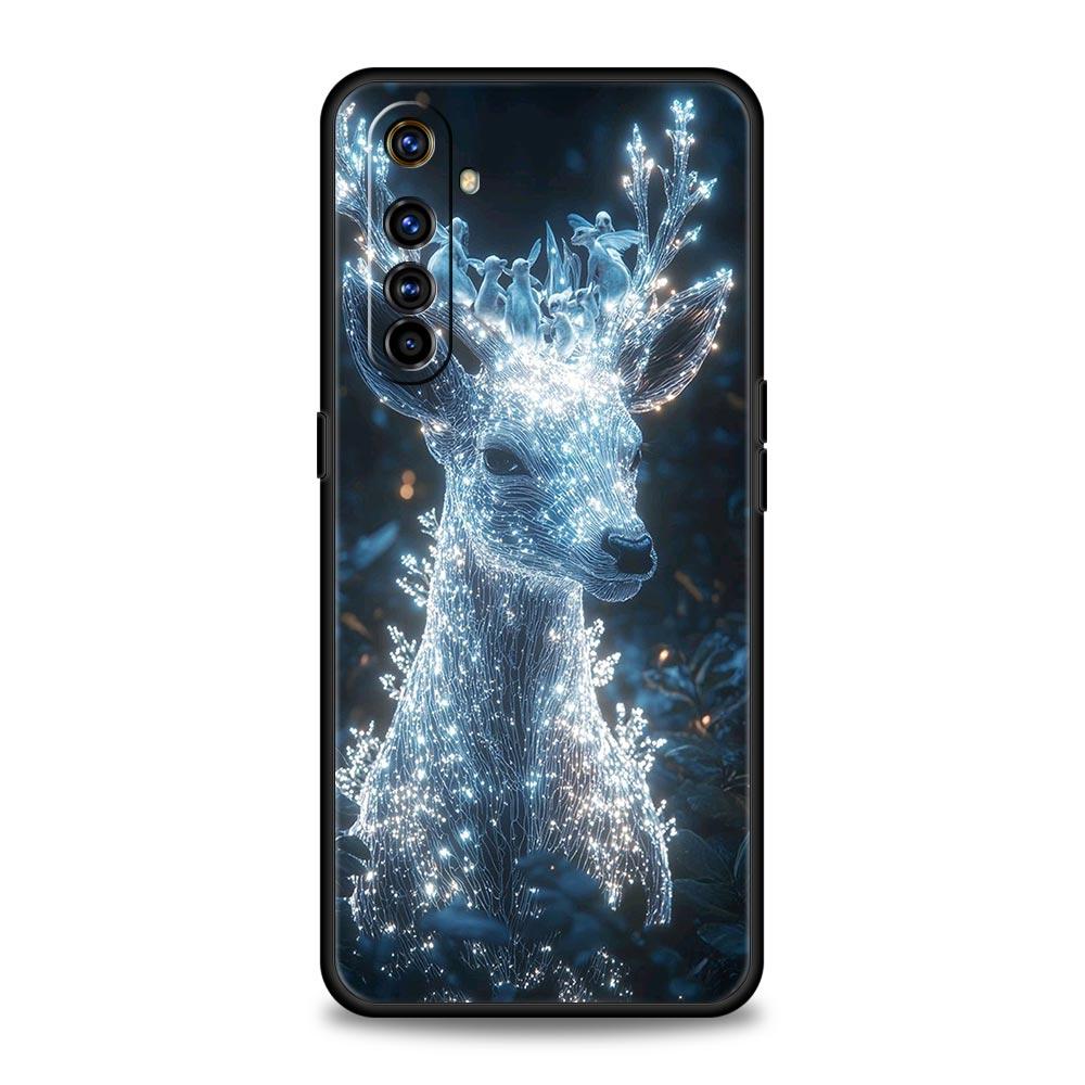 Cartoon Animal Deer Case For Realme C67 C63 C55 C53 C35 C25 C21 GT 2 3 5 6 10 11 12 13 Pro Plus 5G Soft TPU Phone Cover Fundas