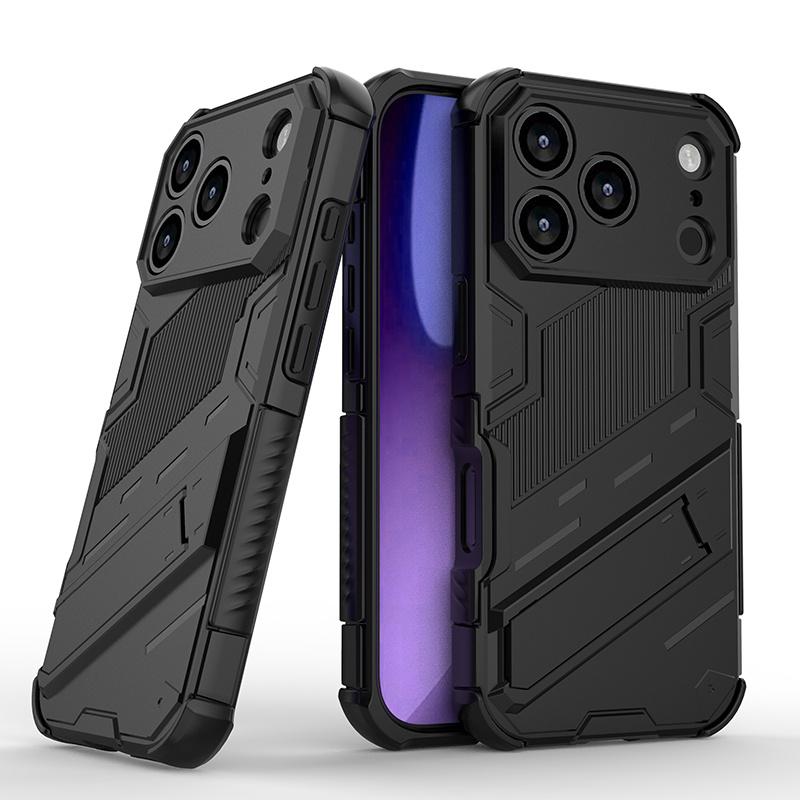 For Iphone 17 Pro Case Iphone 17 16 15 Pro Cover Funda Coque Armor Shockproof Holder Stand Hard PC Back Bumper Iphone 17 Pro Max