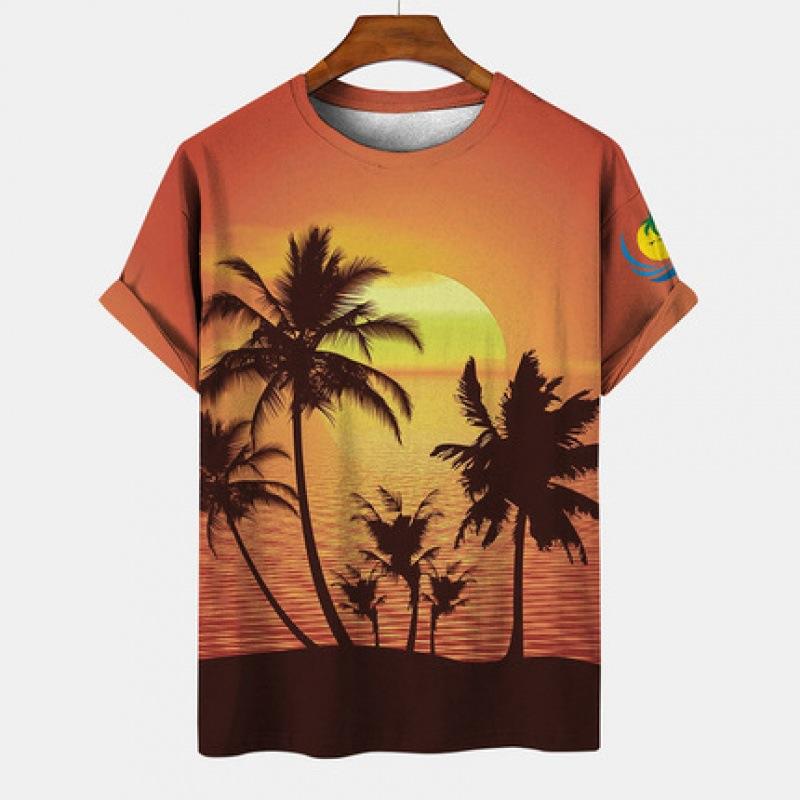 Retro Striped Shirt Men's T-shirt Summer Casual Short Sleeved T-shirt Minimalist Style Pullover Unisex Plus Size