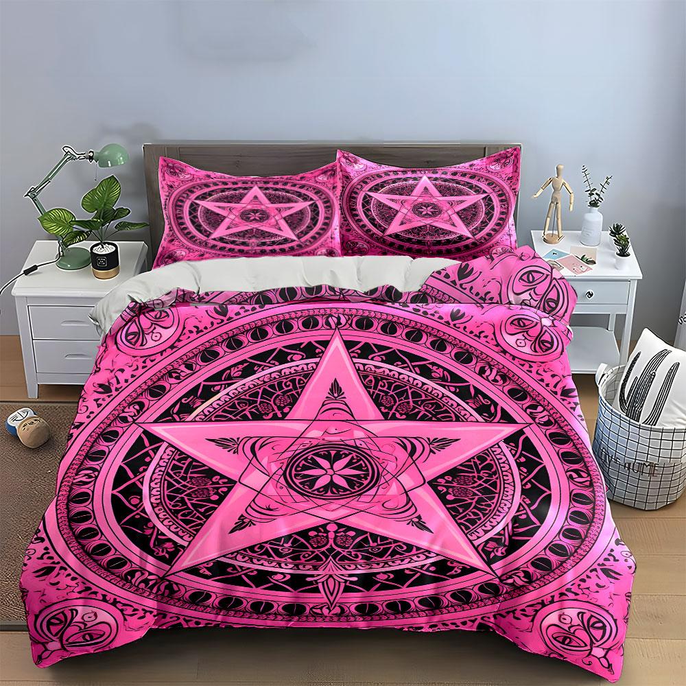 Mystical Star Pattern Set Decor Kid'S And Adults' Bedroom Decor, Exquisite Three-Piece Bedding Set Gift