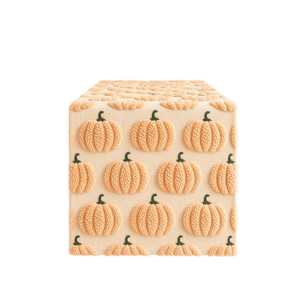 Halloween Pumpkin Embroidered Table Runner for Dining Table Decoration, 183 33 cm