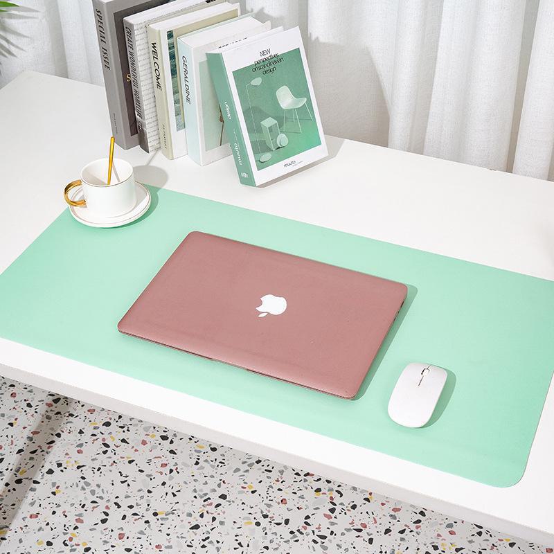 Two-Color Large Waterproof Leather Desk and Mouse Pad for Students and Computers
