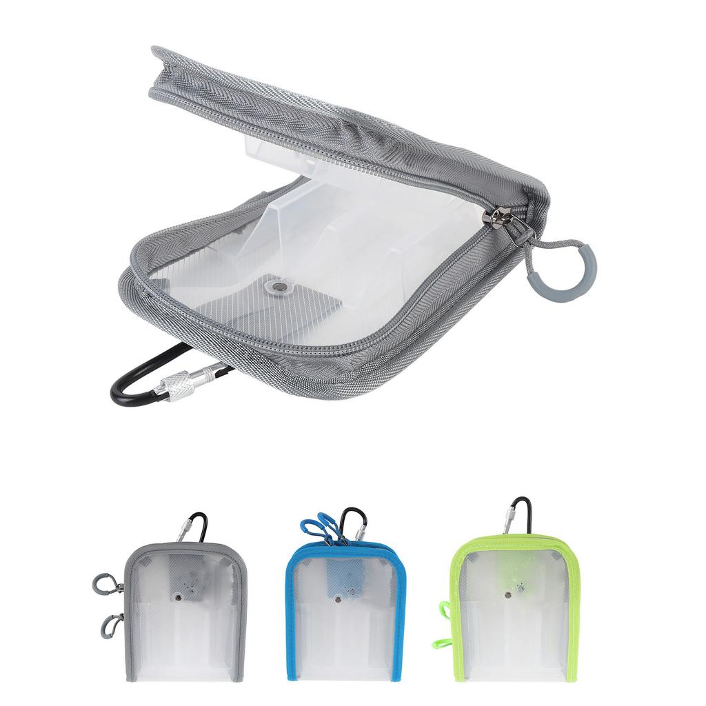 Fishing Tackle Storage Tray PC Nylon 6 Compartments Water Resistant Fishing Lure Box Hanging Buckle Dual  for Jewelry