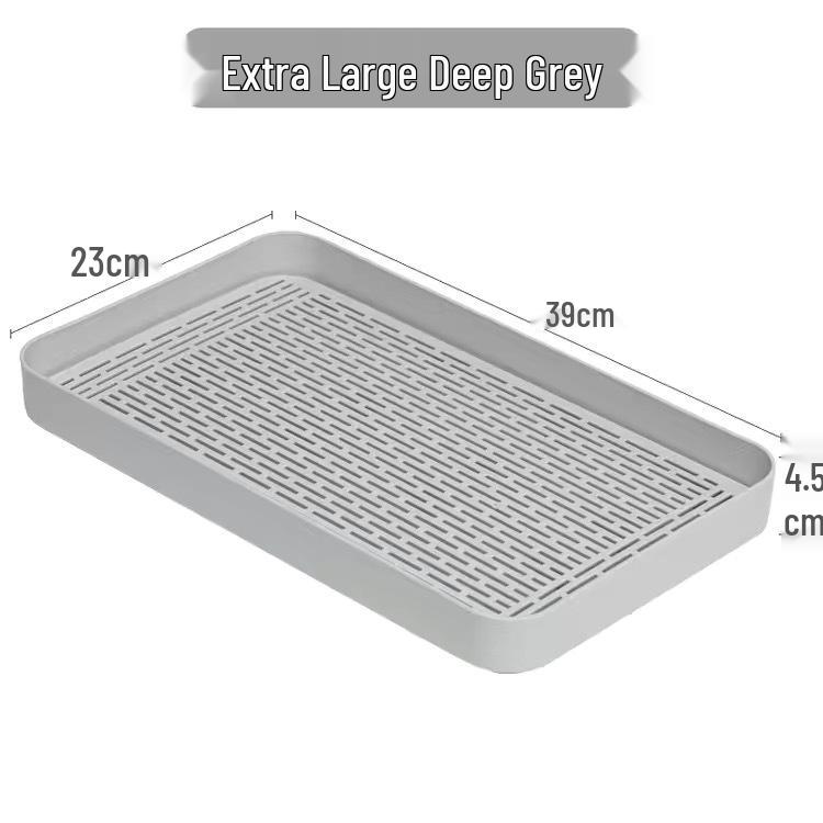 Double-Layer Plastic Draining Tray: Durable Household Tea, Bowl & Chopstick Storage Rack