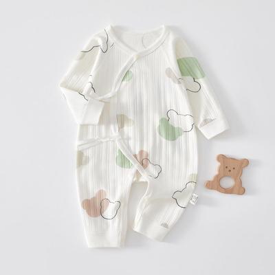 Newborn Pure Cotton Long-Sleeve Jumpsuit: Year-Round Boneless Romper for Boys & Girls