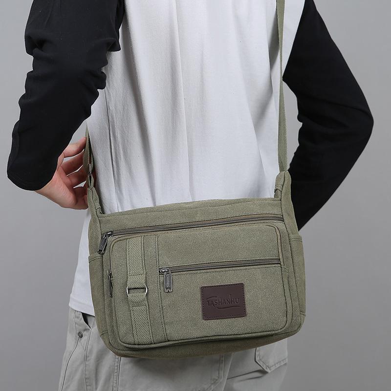 Durable Canvas Crossbody Bag with Multiple Pockets – Stylish & Practical Shoulder Bag for Men and Women