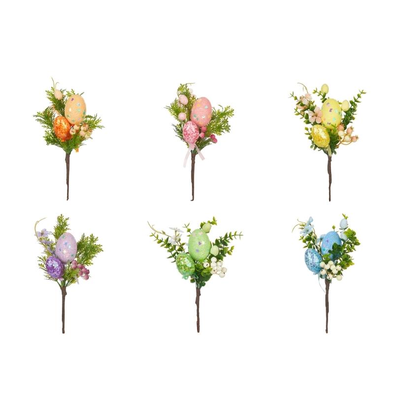 Sophisticated Easters Foam Eggs Bouquet Decoration Bright Color Suitable for Holiday Atmosphere Home Party Display