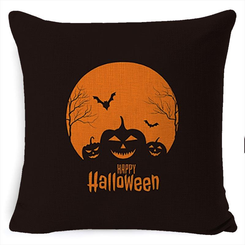 New Halloween Pumpkin Lumbar Pillow Printed Pillow Linen Pillow Cover Cushion Cover Decoration