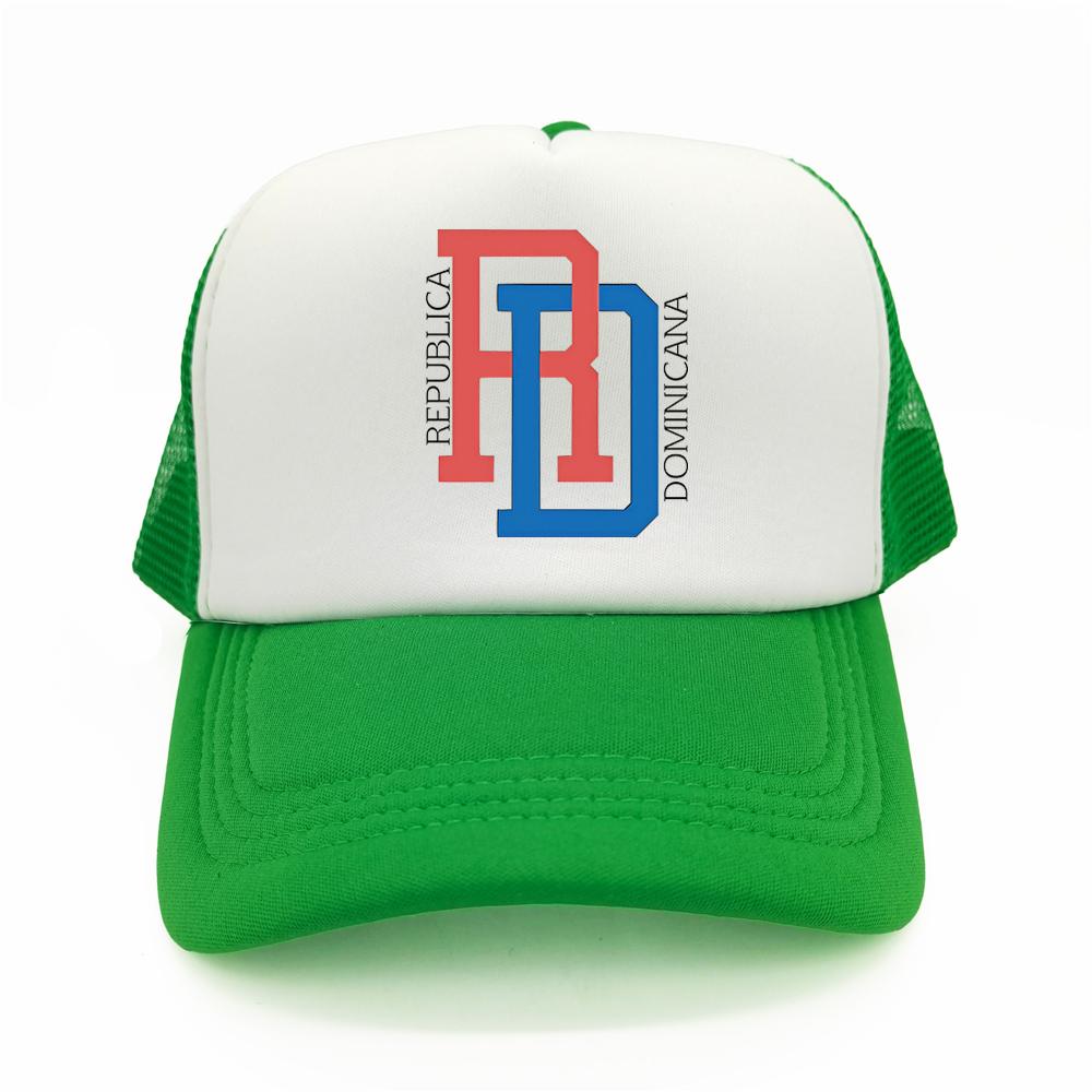 Dominikanische Republik RD Flagge Stolz Dominikanische Trucker-Kappe Sommer Netz Baseballkappe FeUnisex Unisex Retro Papa Geschenk Kappen