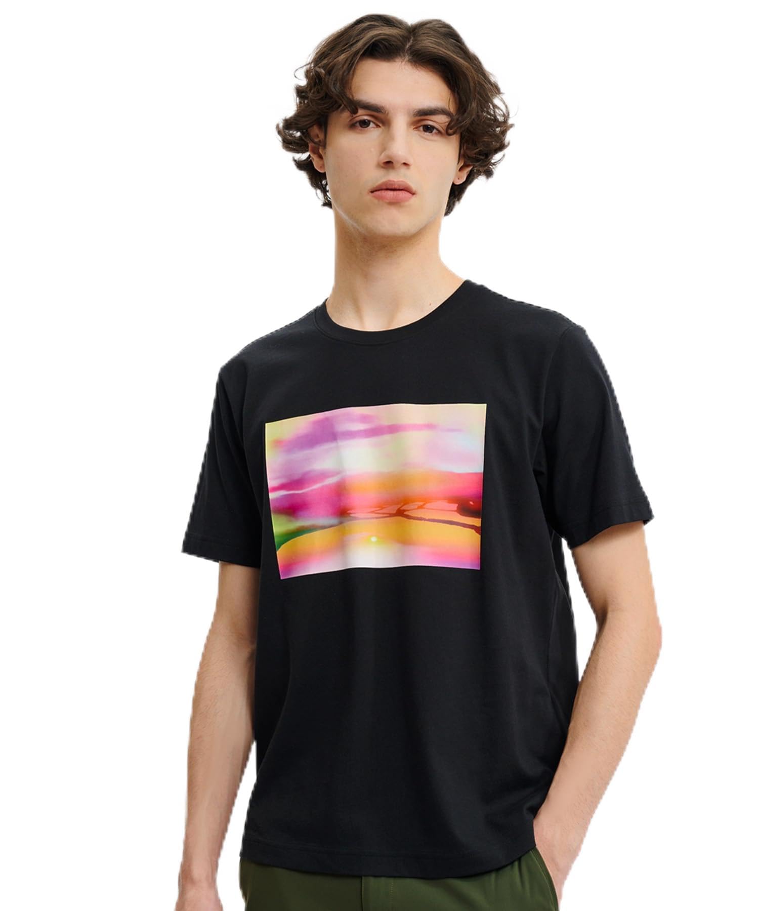 Официальная мужская футболка Aigle BEAT ICE с круглым вырезом, Черная, ZTHAX28