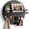 Schlüsselhalter für die Wand mit Ablage, Holz-Mail-Organizer und -Rack mit Ablage, kreisförmiges Design, Schlüsselaufhänger mit Ablage, Eingangsdekor