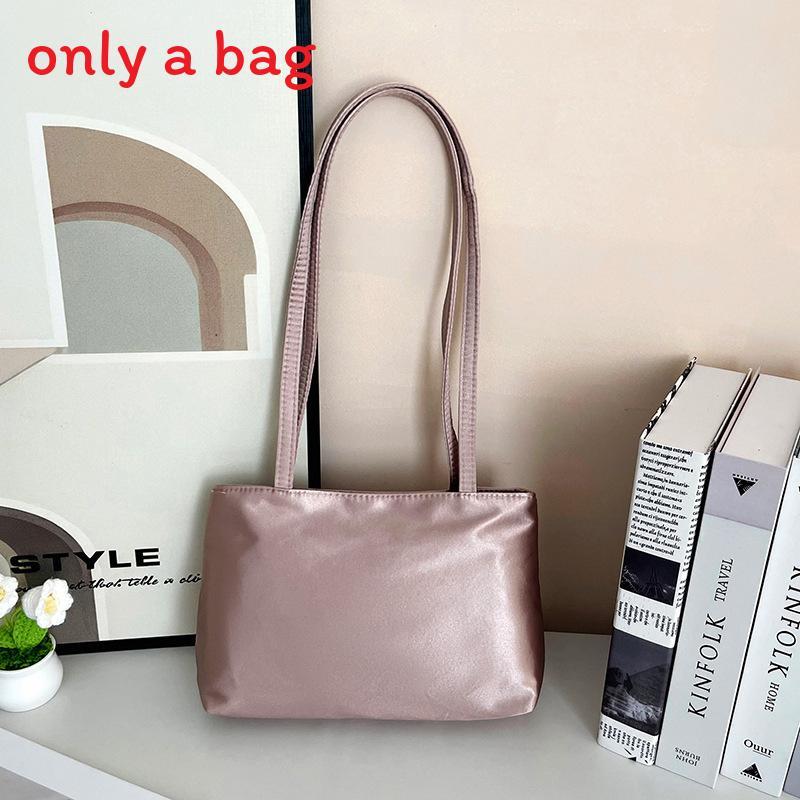 Nylon Tote Bag With Magnetic Closure And Interior Pouches For Daily Use
