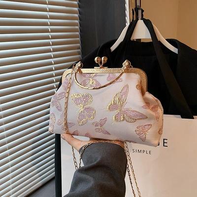 2025 New Minimalist Chinese-Style Women's Summer Small Embroidery Bag E18