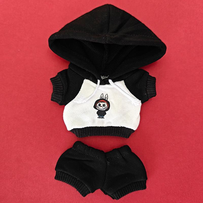 

Кукла Лабубу 17 см Хлопковая Кукла Комплект Толстовки и Брелок 17cm