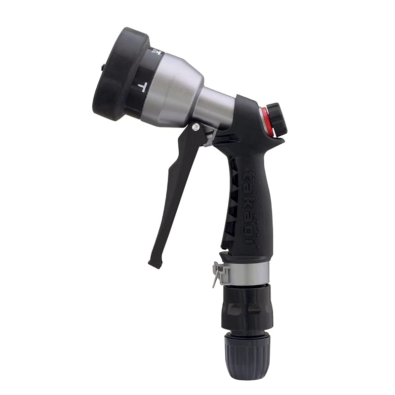 Takagi Tough Gear Metal FA Watering Nozzle for Standard Hose, Metal Nozzle, with Flow Control, QG556